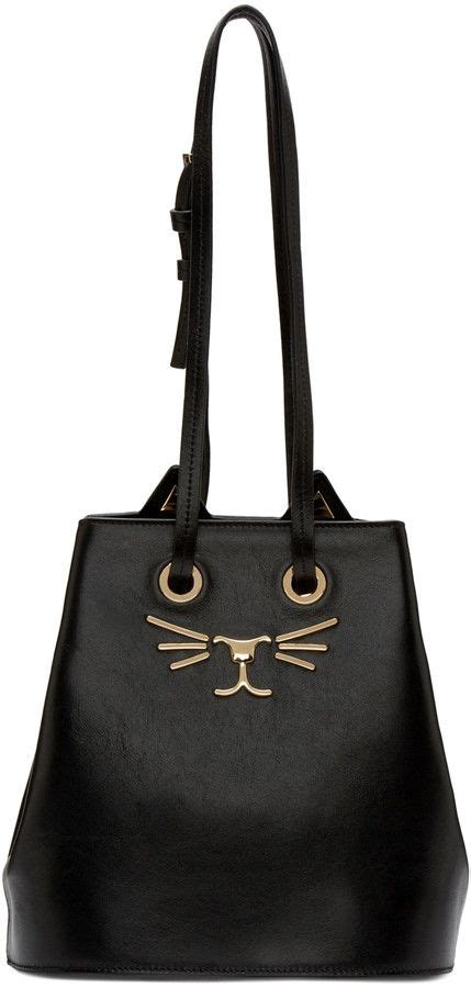 fake olympia feline bucket bag|Charlotte Olympia: Black Feline Bucket Bag .